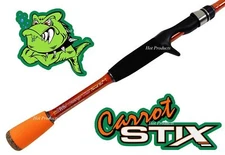 Carrot Stix CASTING 7' LIGHT Wild Orange Lite Fishing Rod CLWX701L-F-C