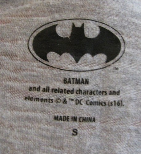 Batman S Gray Black Yellow Knit Pajamas Sleepwear SOFT - Picture 4 of 4