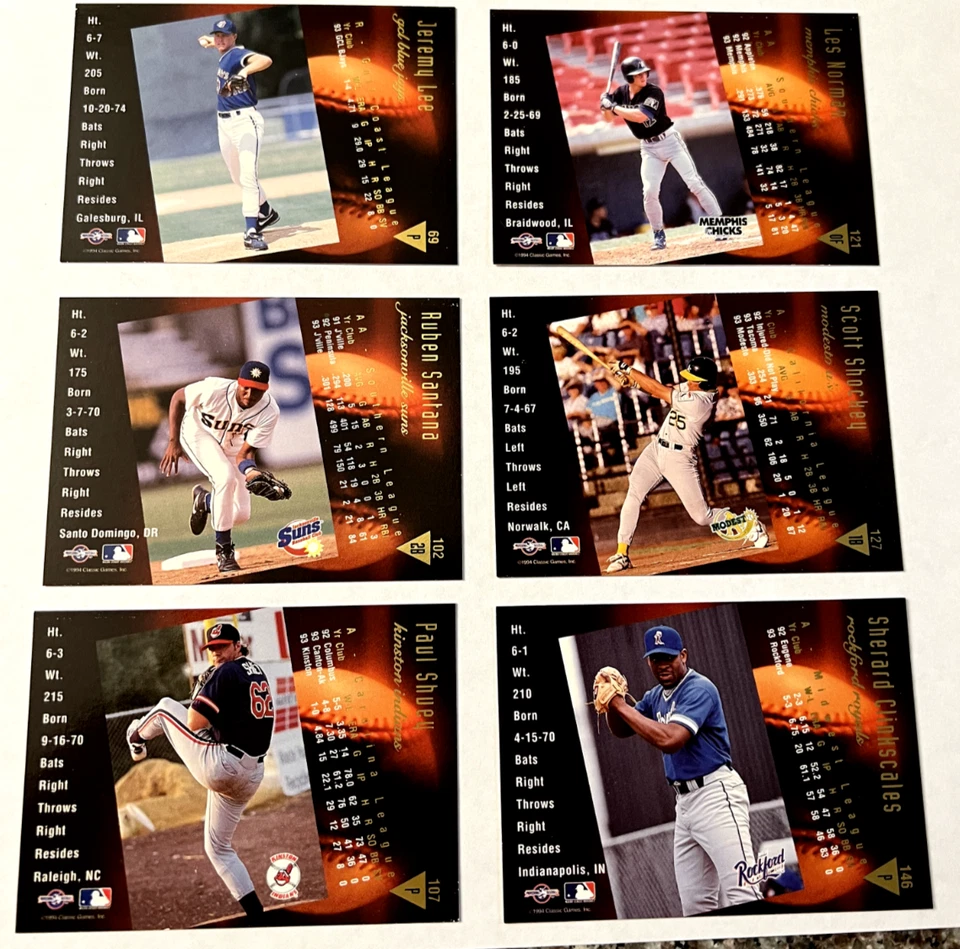 1994 Classic Best Gold #146 Sherard Clickscales Rockford Royals Pitcher - Image 4 of 4