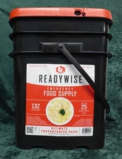 Freeze Dried Food Bucket MRE ReadyWise 132 Servings, EXP. 2049 ,Ready Wise Meals