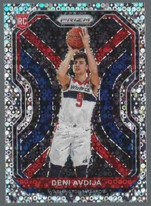 2020-21 Panini Prizm #290 Deni Avdija Fast Break RC Rookie. Disco Prizm Wizards
