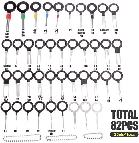82Pcs Terminal Removal Tool Kit Depinning Pin Release Ejector Wire Connector Key - Picture 4 of 15