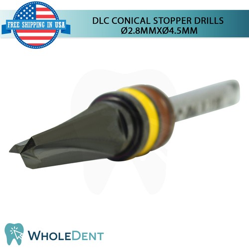 Taladro de tapón integral cónico DLC Ø2.8 XØ4.5 instrumento herramienta de impresión dental - Imagen 5 de 9