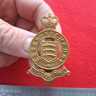 The Essex Yeomanry Regiment Dragoons Gilding Cap Badge QC 1963