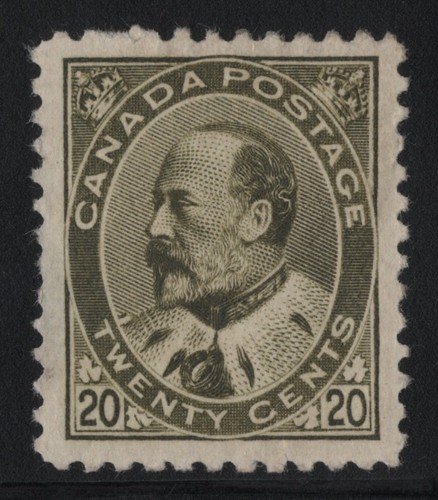 #94 Edward VII 20c Canada mint well centered cv $1250