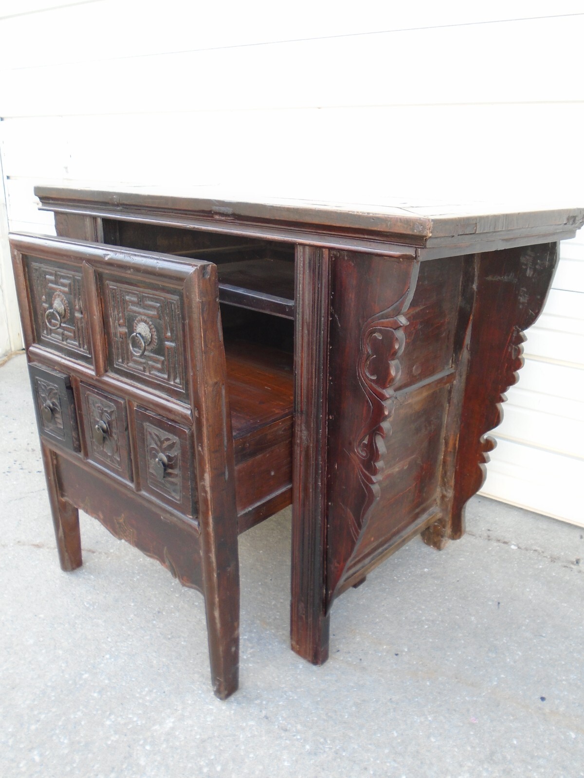 Asian Desk hidden chair Tibetan Altar Japanese Mongolian Pay