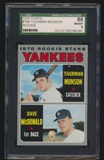 1970 Topps Thurman Munson #189 RC Yankees Rookie SGC 8 NM/MT DEAD CENTERED
