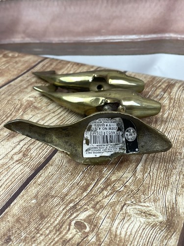 Messing Doppel Delfin Schweinswal Statue 14" groß Figur - Bild 5 von 6