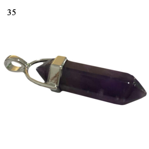 Natürliche Quarz-Chakra-Heilpunkt-Kristall-Anhänger-Halskette 〒 - Bild 34 von 34