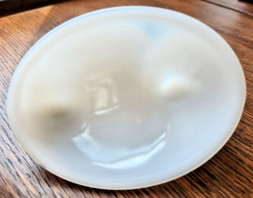 Hazel Atlas White Milk Glass Hen on a Nest Dish Chicken in Basket 3 tall x 4 3/4 - Picture 6 of 8