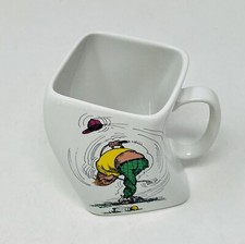 Golf Coffee Mug "The Results of Over-Swing" Twisted 1991 Vintage Golf Gifts BOX