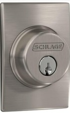 Schlage B60 N CEN 619 Deadbolt Century Trim Keyed Highest Security Satin Nickel