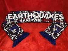 San Jose Earthquake Quakes MLS Soccer Scarf Fan Winter Logo Ruffneck Knit Poland