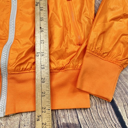 Nike Womens Windrunner Windbreaker Jacket Sz XS Orange White Full Zip Dolphins - Picture 7 of 12