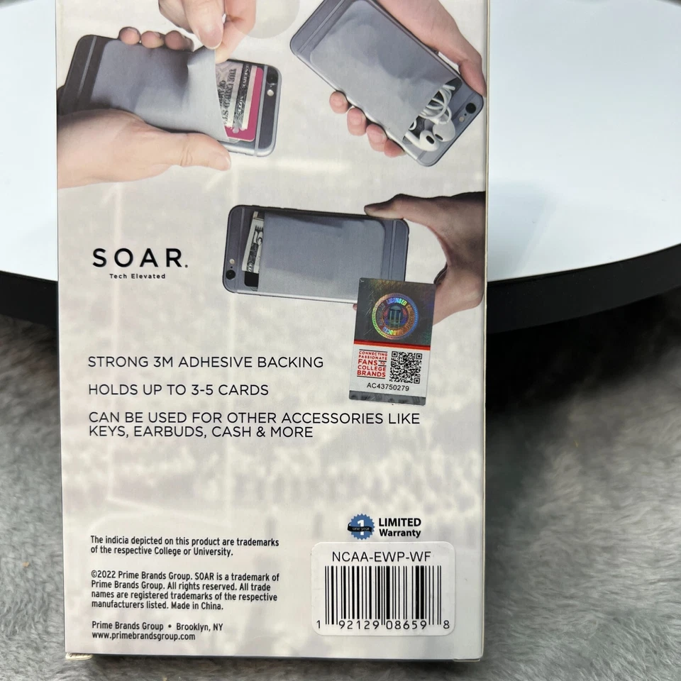 Cartera de teléfono Wake Forest Demon Deacons elástica universal con mercancía 3M NCAA Foto 4 de 4