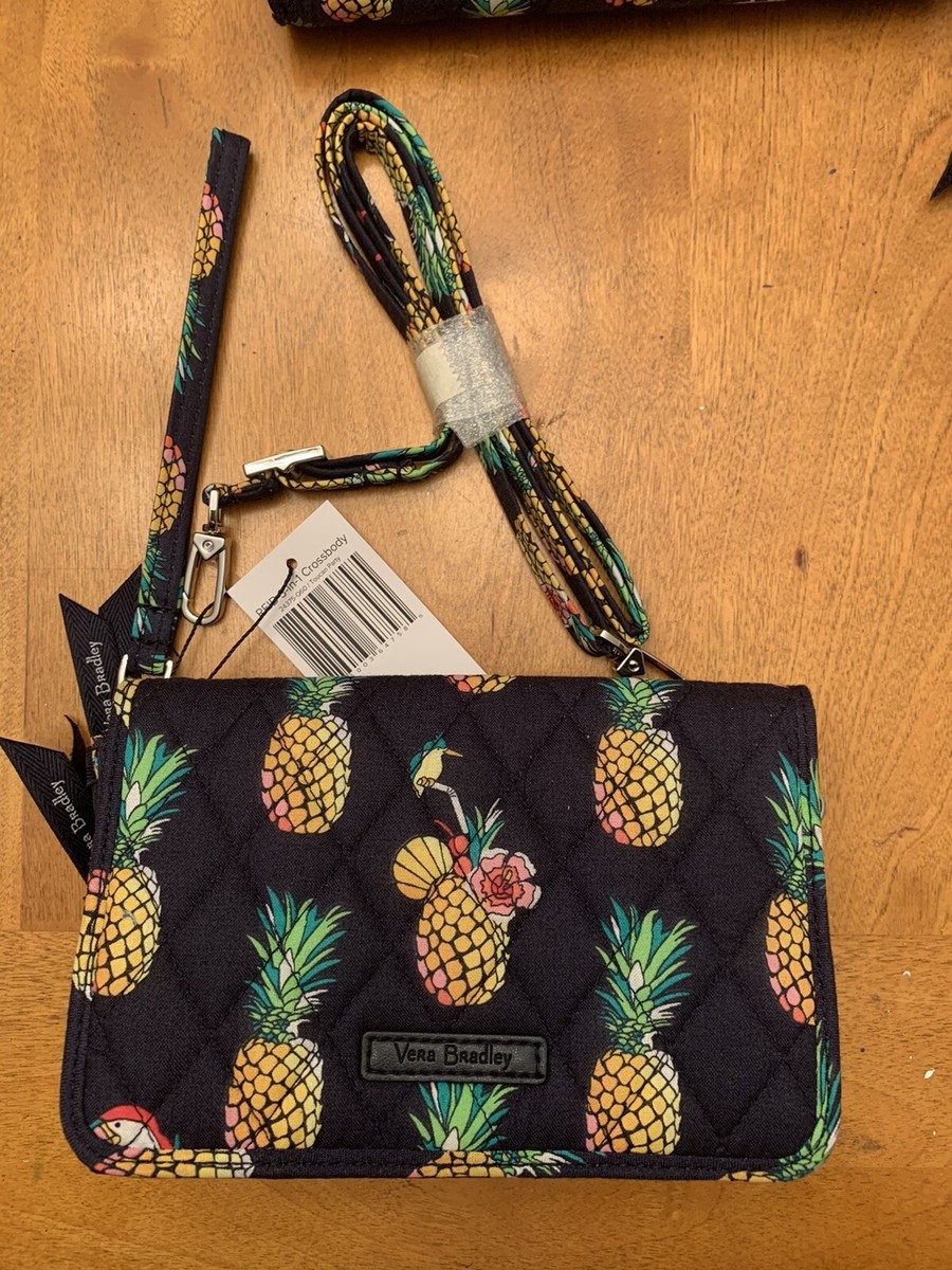 Vera Bradley Quilted Sling Backpack and RFID Wristlet Wallet in Toucan P… Vera Bradley Toucan Party RFID Turnlock Wallet NEW Pineapple  main image 2
