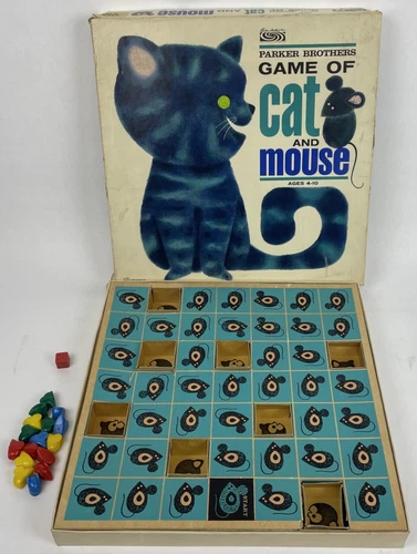 Vintage Parker Brothers Game of Cat and Mouse Board Game 1964 Complete