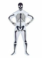 Xray Skeleton Full 2nd Skin Bone Body Suit Halloween Costume Men Adult M Morph