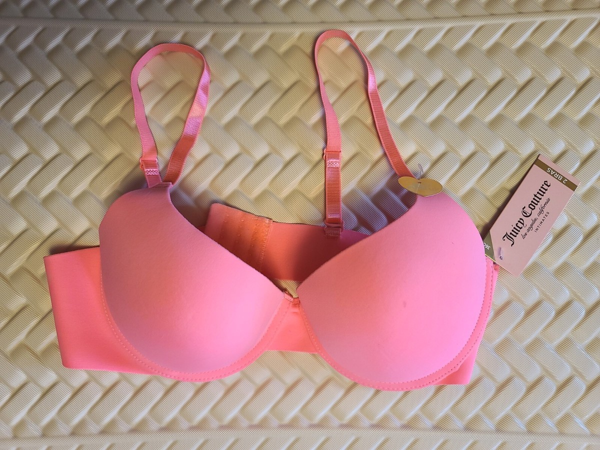 JUICY COUTURE INTIMATES SEXY PUSH UP BRA PINK 36C $48.00 NWT