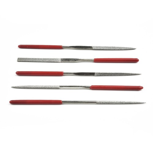 5x STEEL WARDING FILES Needle Filers Glass / Wood / Metal Shaper Flat Round - Picture 5 of 13