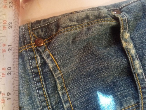 Akademiks Vintage Unseen Forces Front Print Baggy Jeans Distressed Size 44x34 - Picture 8 of 8