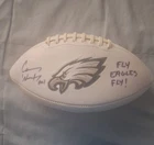 Philadelphia Eagles Autographed Football with Team Logo 'Fly Eagles Fly'