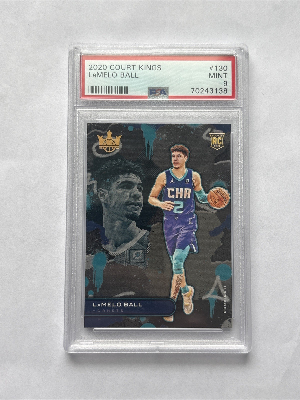 LaMelo Ball #130 Basketball Cards 2020 Panini Court Kings trading card — raw and PSA graded price guide