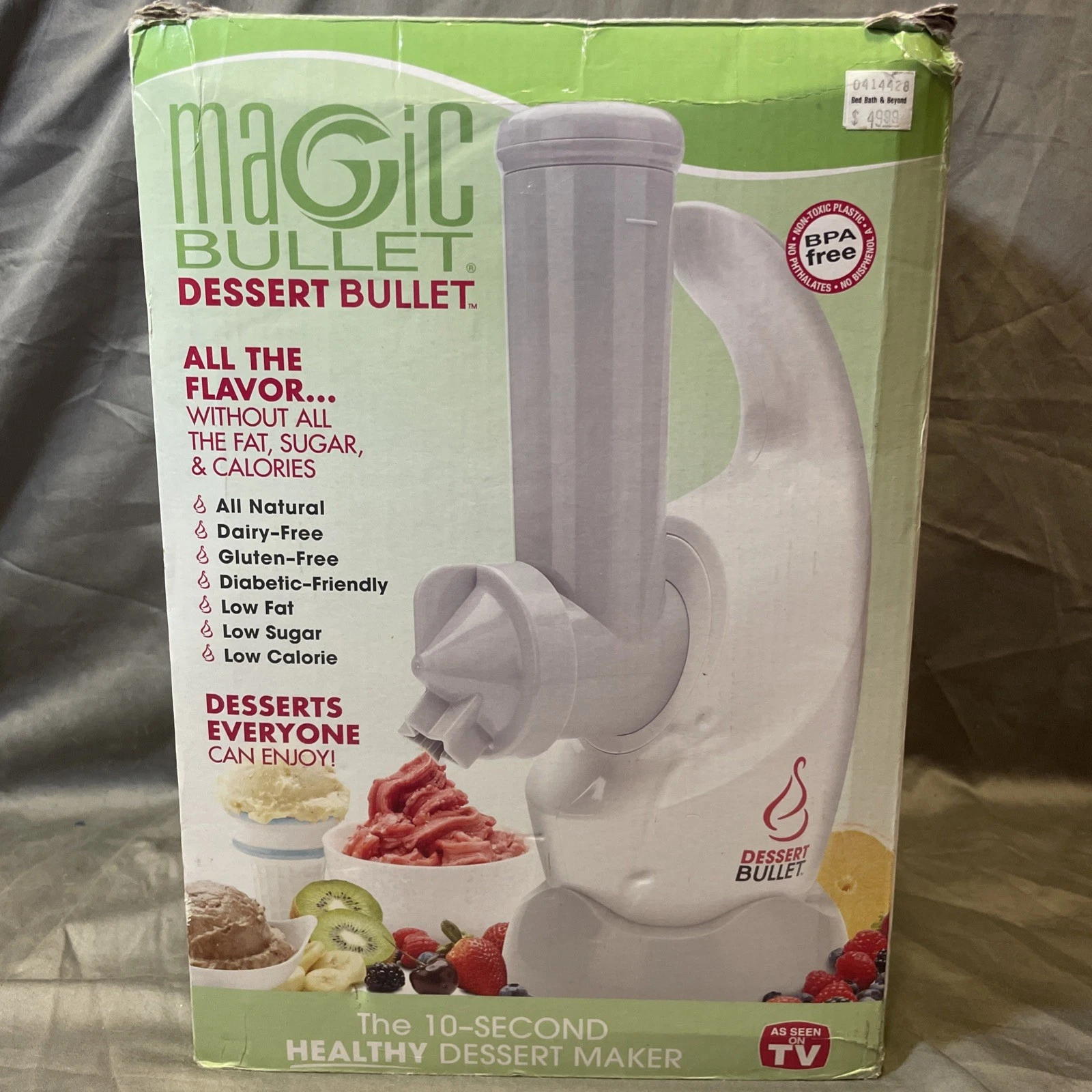 Magic Bullet Dessert Bullet 10 Second Healthy Dessert Maker NOS Complete VTG