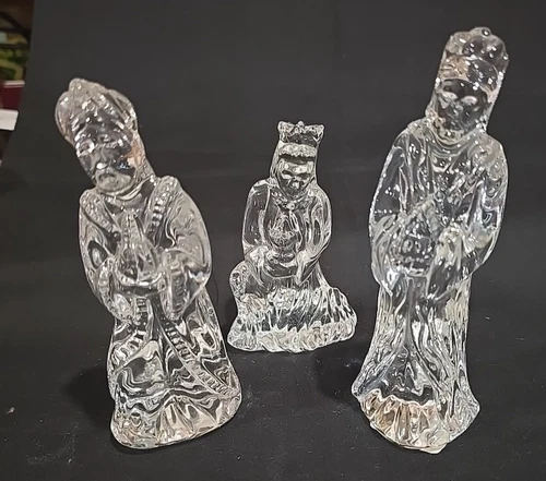 Vintage Waterford Crystal Nativity Collection (1994-1999) 3 Wisemen Kings