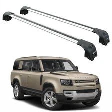 For Land Rover Defender 130 (2020-2025) Roof Rack Cross Bars T Slot Rail, Silver