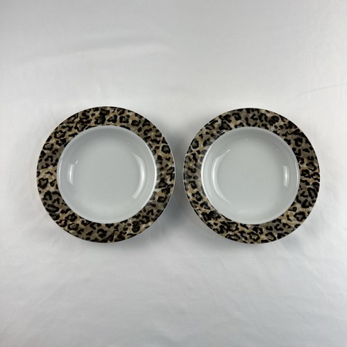 Set di 2 zuppiere cinesi fine modello stampa leopardata 8,5" Tienshan - Foto 5 di 6