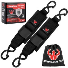 2-pack 2 X 48 Adjustable Boat Tie Down Straps To Trailer Transom Straps Black 2-pack 2 X 48 Adjustable Boat Tie Down Straps To Trailer Transom Straps Black