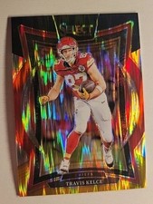 2024 Panini Select Concourse Travis Kelce #97 Black And Gold Prizm Shock