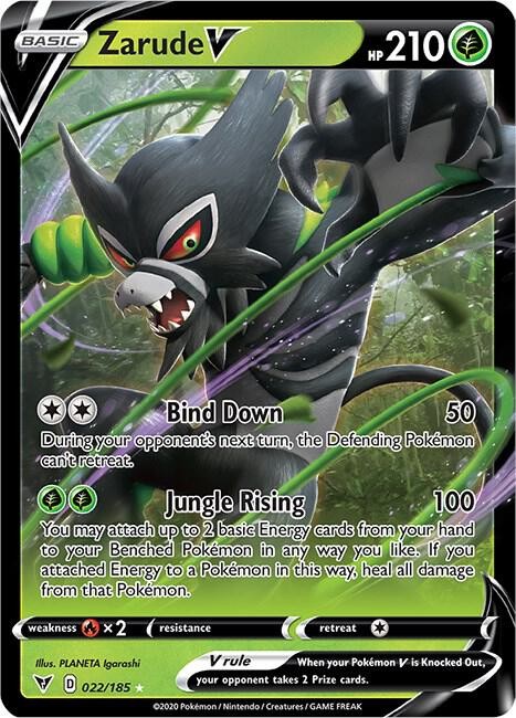 ZARUDE V 022/185 VIVID VOLTAGE POKEMON (ULTRA RARE, NM)