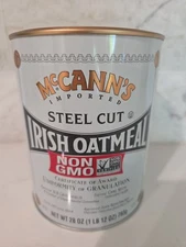 McCanns Steel Cut Irish Oatmeal Porridge 28 oz (1 lb 12 Oz) NON GMO Whole Grain