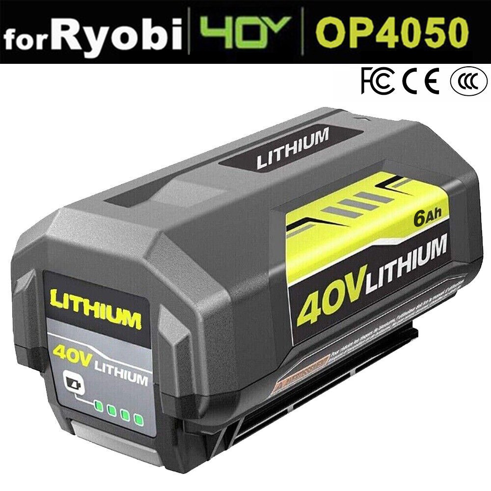 40V 6.0Ah Battery for Ryobi 40 Volt Lithium OP4050 OP40602 O