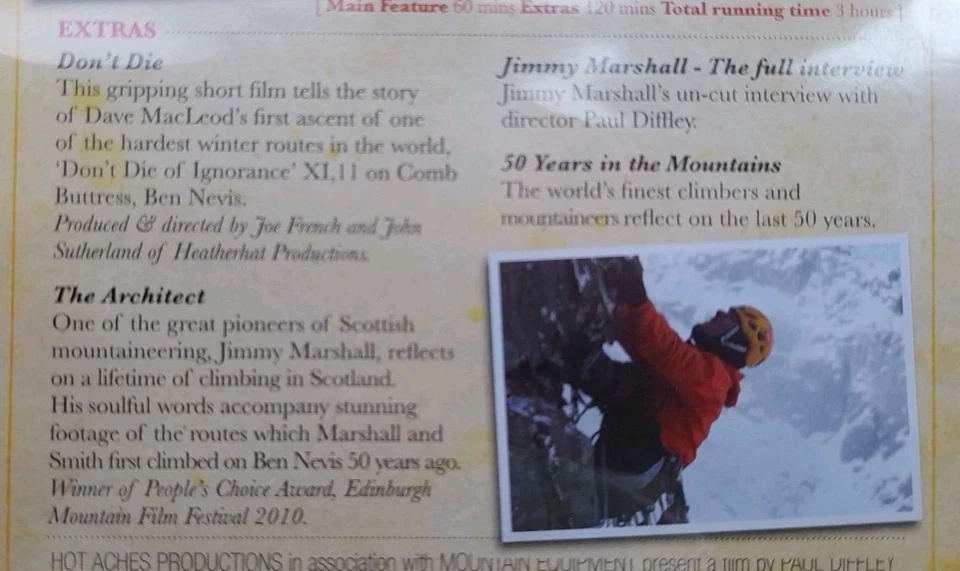 The Pinnacle DVD - Paul Diffley 2010 Mountain Climbing Documentary - New Sealed - Image 4 of 4