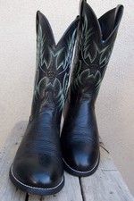 ARIAT Mens Cowboy Western Dress Boots Black  Bullhide Round Toe Sz Size 12D NWOT