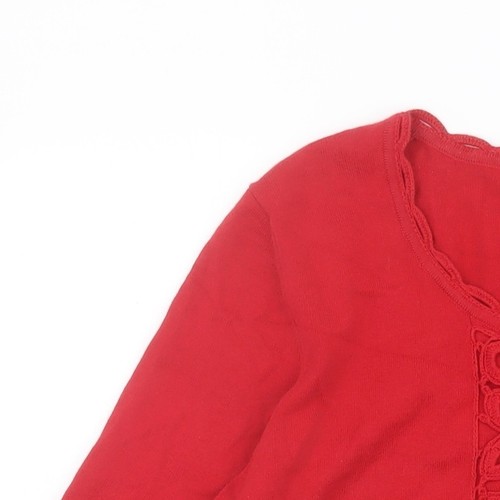 Per Una Women's Red Cardigan Size 20 3/4 Sleeve - 第 12/12 張圖片