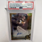 2022 Bowman Chrome Prospect Autographs Jackson Merrill Gold /50 #CPA-JME