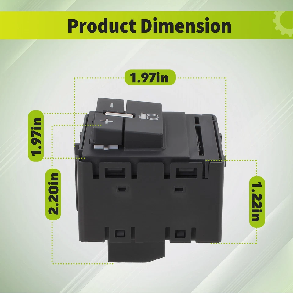 Interruptor de controle de freio de reboque para 2015-2021 Chevy Silverado Suburban GMC Sierra - Imagem 2 de 4