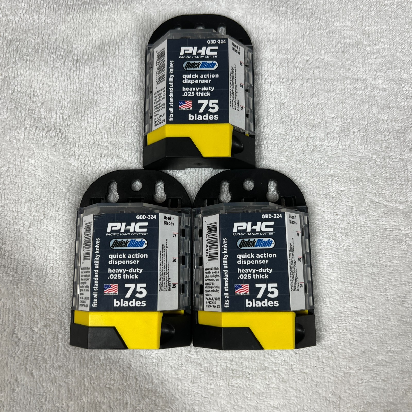Replacement Blades 225 Count (3 Packs Of 75) Bundle Lot Phc 0.025