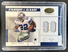 2004 Leaf Certified Emmitt Smith Fabric of the Game Debut Year Jersey #/90