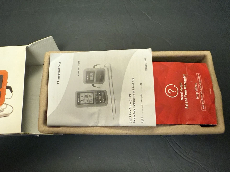 ThermPro TP-20, TP-19H, and Case, Used Remote Meat Thermometer - Image 3 of 4