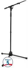 K&M 210/9 Telescoping Boom Microphone Stand (5-Pack)