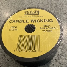 Candle Wick Yaley Medium Bleached Wicks Approximately 72 Yards