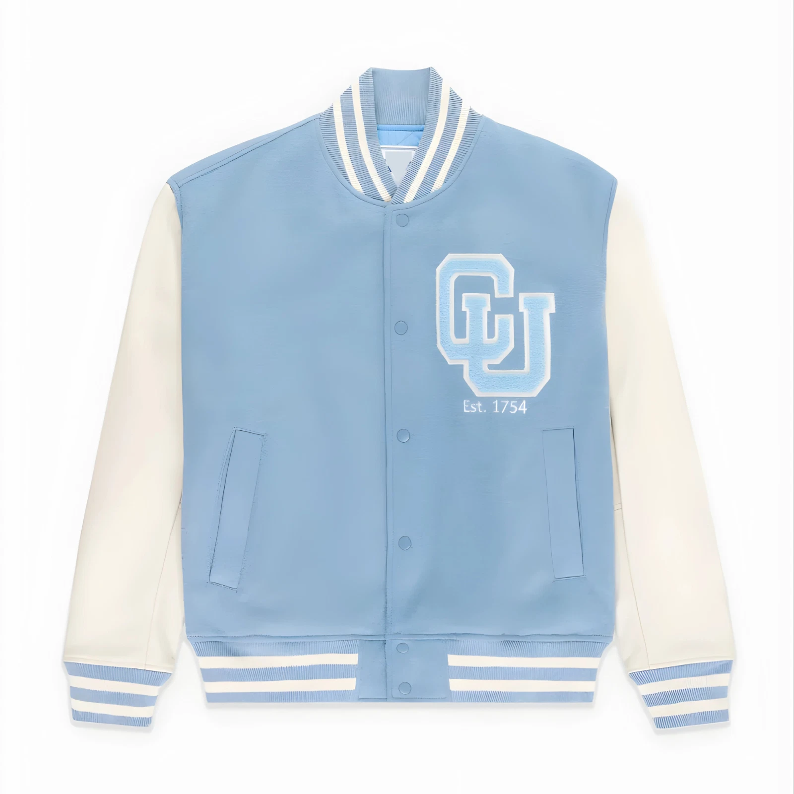 Columbia University Lettermen Jacket Wool and Leather Bomber Jacket Varsity gift