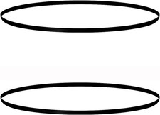 Durable Rubber Turntable Belt Set   2Pcs, 235mm with Optimal Noise Reduction