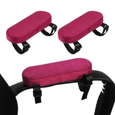 2Pcs Office Chair Arm Pads, Armrest Pad for Computer Gaming Chairs, Rose Red