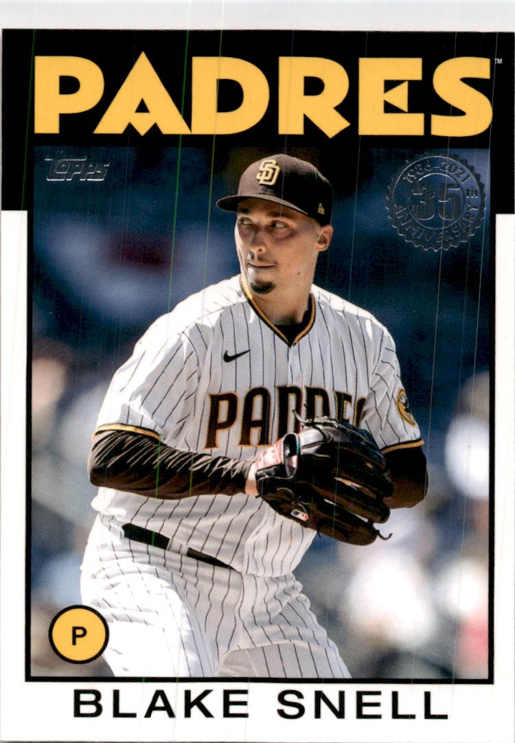 2021 Topps Update Blake Snell #86B-40 1986 Topps Baseball 35th Anniversary